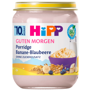 Hipp Frühstücks Bio Porridge Banane-Blaubeere Haferbrei 160g